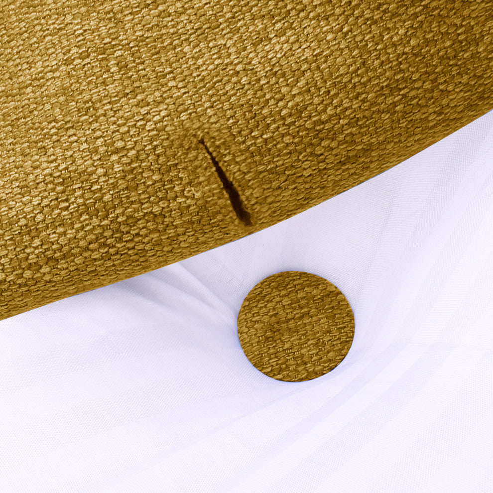 Bed Wedge Pillow, Daybed Back Support, Lumbar Pillow, Reading Wedge, Linen Gold, 76x20x8