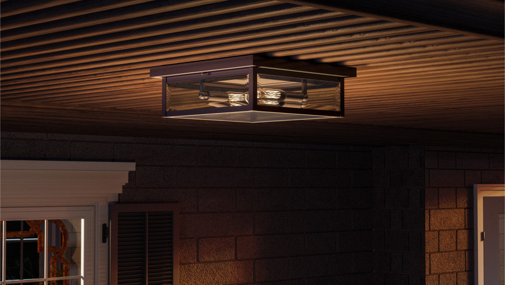 Quoizel WVR1612 Westover 12"W Flush Mount Ceiling Fixture - Earth Black