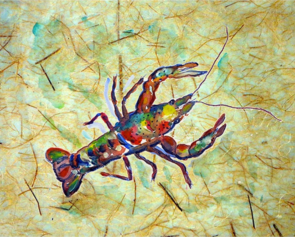 Betsy Drake Crayfish Outdoor Wall Hanging 24x30
