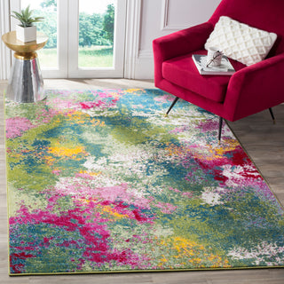 Safavieh Watercolor Collection, WTC697 Rug, Green/Fuchsia, 8'x10'