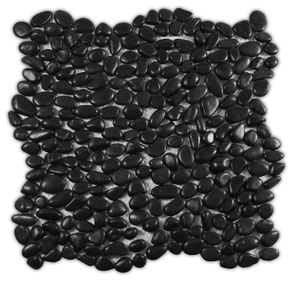 Mini Polished Black Pebble Tile
