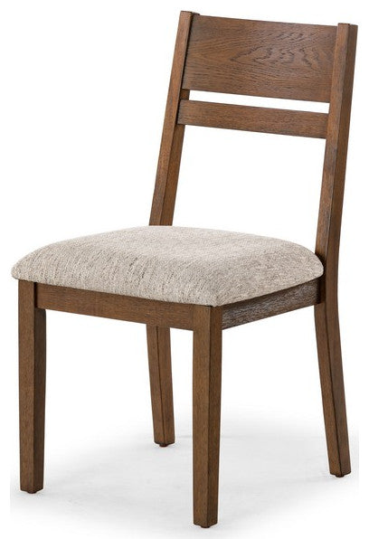 Safavieh Couture Bellalexa Wood Dining Chair, Medium Oak/Light Grey