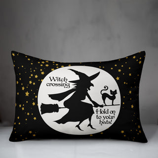 Witch On Broom 14"x20" Indoor/Outdoor Pillow