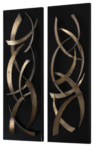 Uttermost Brushstrokes Metal Wall Art, Set of 2
