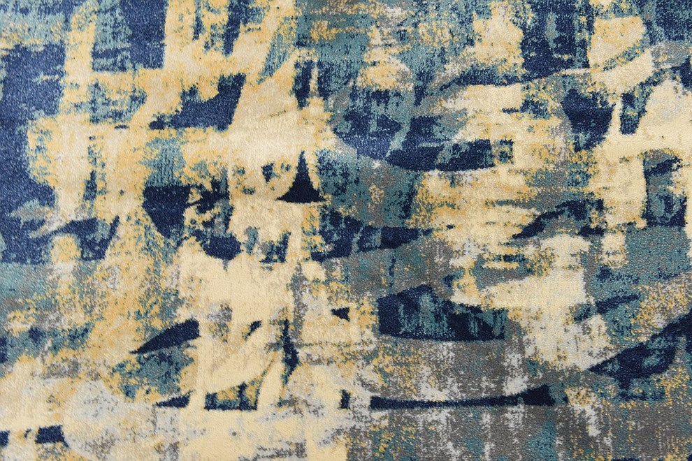 Unique Loom Navy Blue Mosman Mystic 4' 0 x 6' 0 Area Rug
