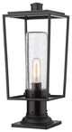 Z-LITE 594PHMR-533PM-BK 1 Light Outdoor Pier Mounted Fixture, Black