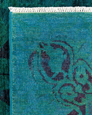 Overdyed, One-of-a-Kind Hand-Knotted Area Rug Green, 5'10"x9'1"