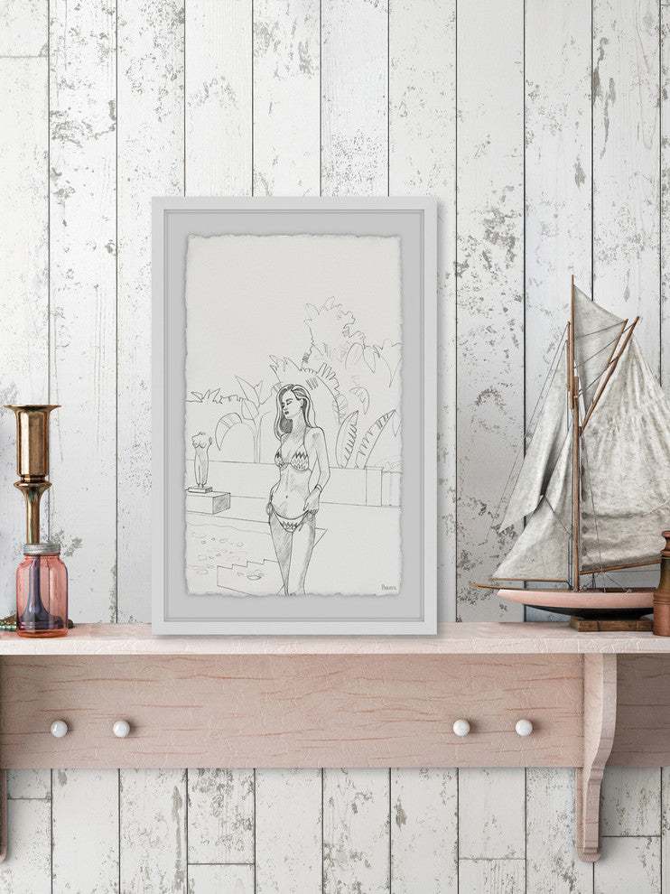 "Serene Getaway" Framed Painting Print, 30"x45"