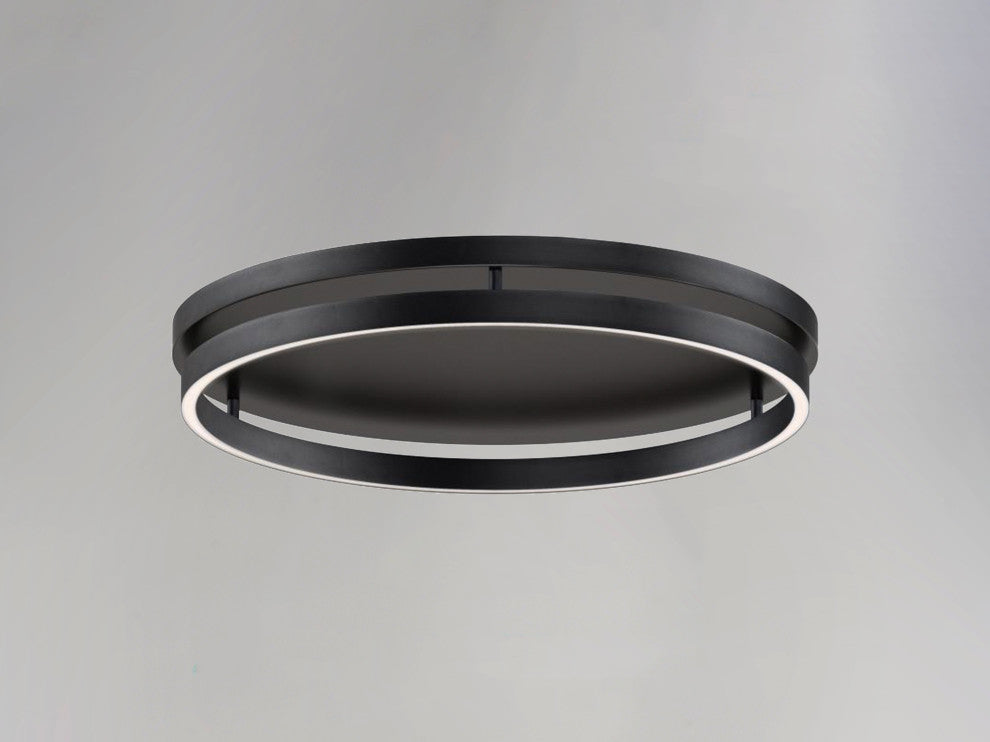 ET2 E22720 Groove 24"W LED Flush Mount Ceiling Fixture - Black