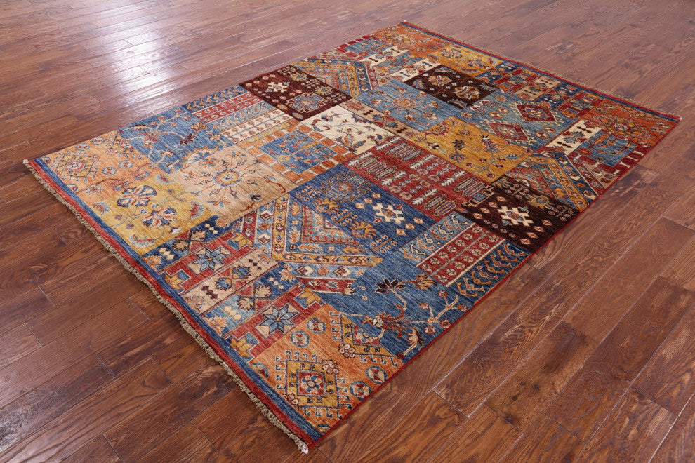 Handmade Super Kazak Wool Rug 5' 10" X 7' 9" Q10954