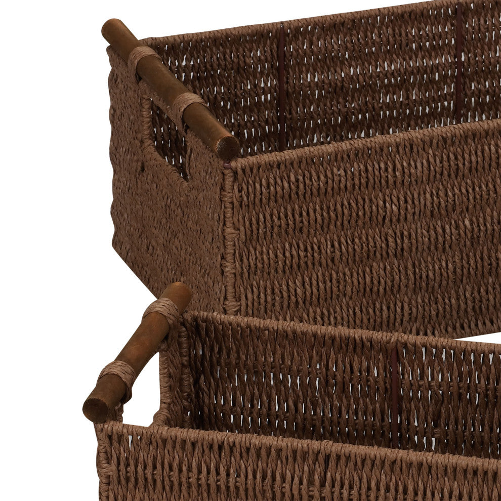 Decorative Woven Baskets 6 Pack