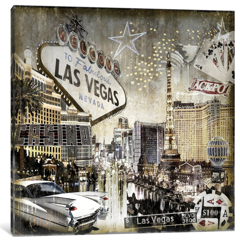 "Las Vegas" by Dylan Matthews, Canvas Print, 37"x37"