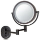 Jerdon HL65ND Hard-Wired 8-Inch Two-Sided Swivel Halo Lighted Wall Mount Mirror,