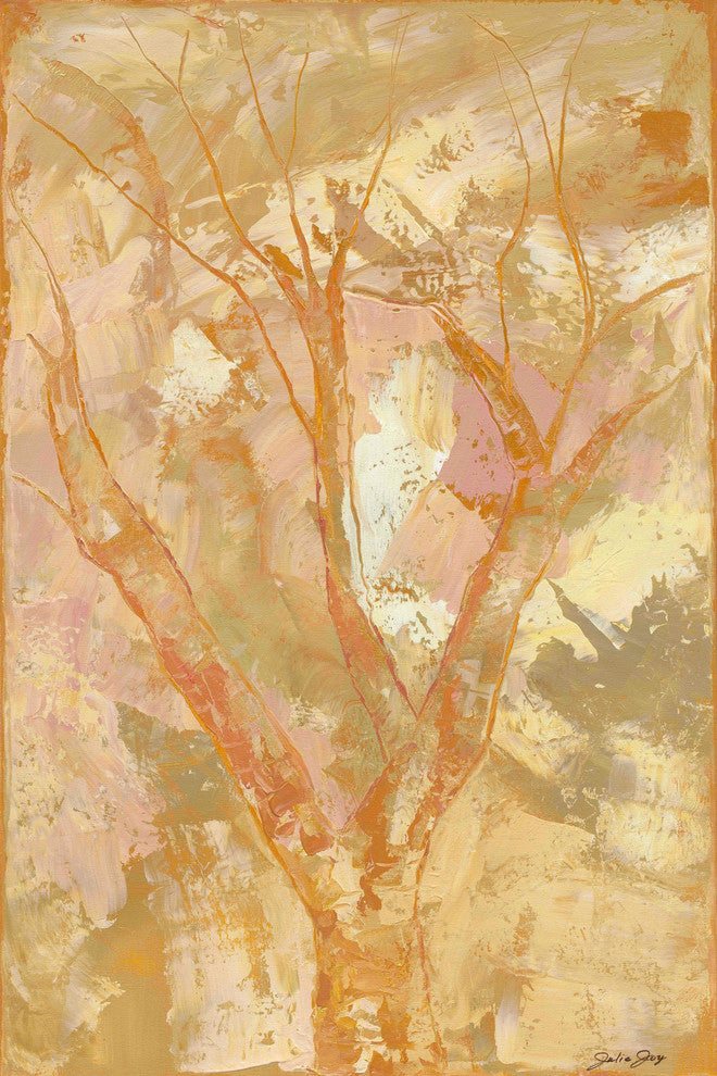 "Peach Blossom" Painting Print on Wrapped Canvas by Julie Joy