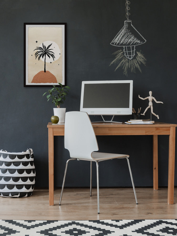 "Palm Tree Peak" Framed Painting Print, 24x36