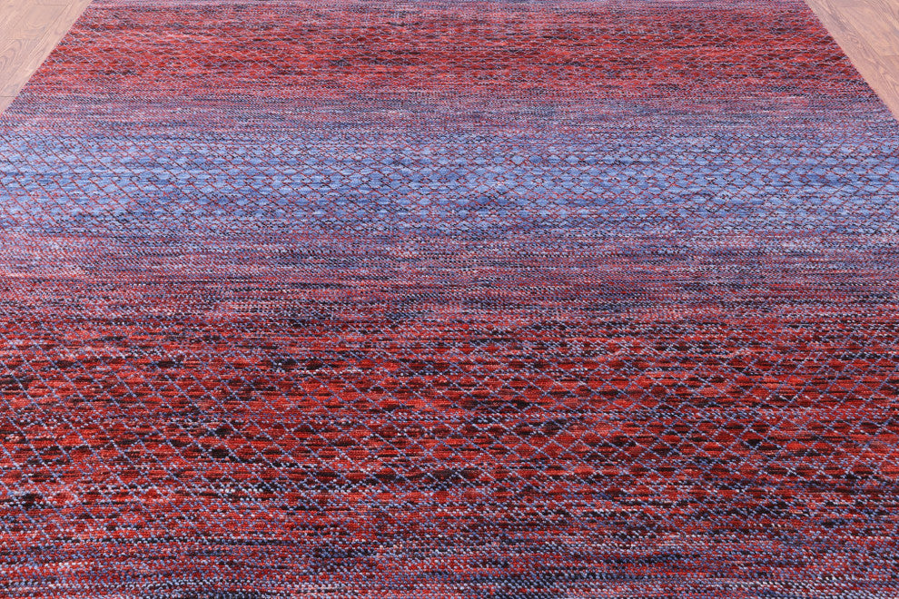 9' 1" X 12' 0" Handmade Savannah Grass Wool Rug Q9226