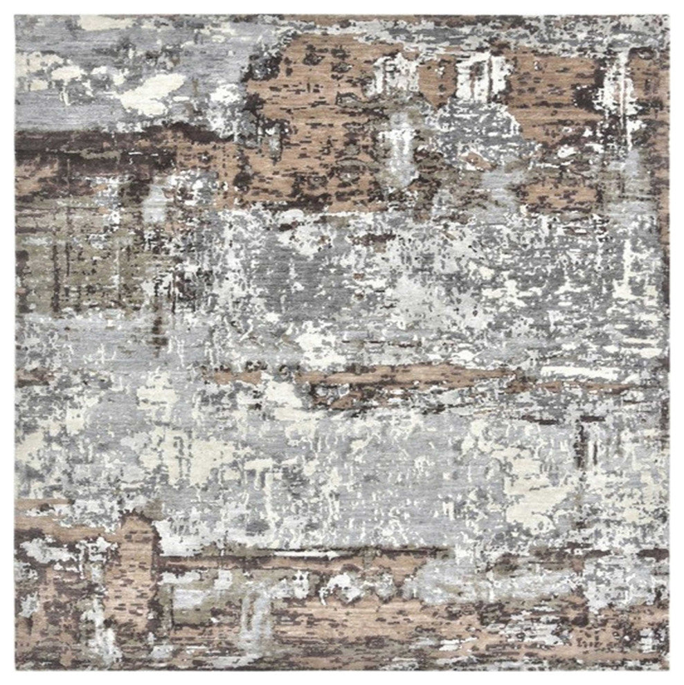Ahgly Company Indoor Square Mid-Century Modern Area Rugs, 5' Square