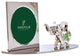 Silver Plated Picture Frame With Crystal Elephant Figurine On A Base
