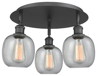 Innovations Belfast 3 17.75" Flush Mount Matte Black