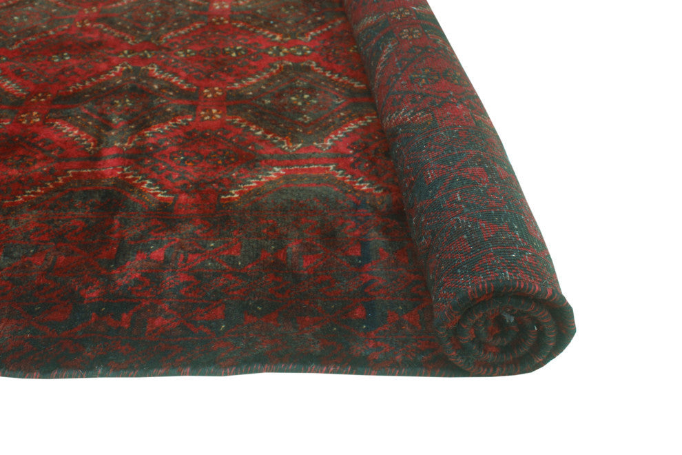Fine Vintage Distressed Anitza Red/Charcoal Runner, 3'4x5'6