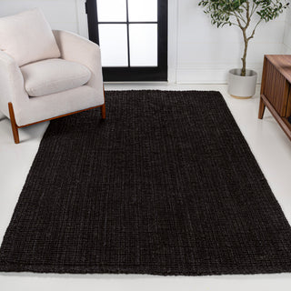 Pata Hand Woven Chunky Jute Black 4 ft. x 6 ft. Area Rug