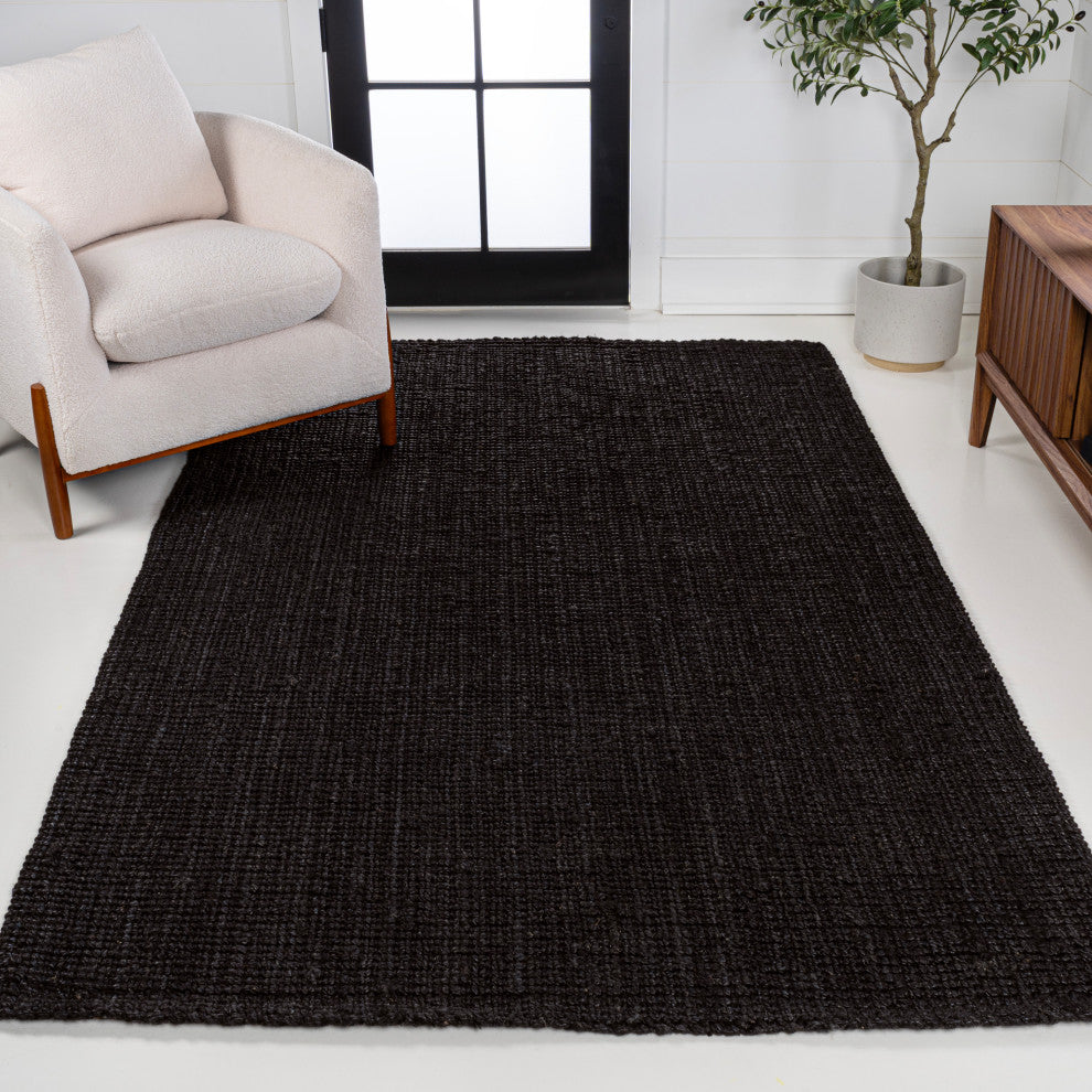 Pata Hand Woven Chunky Jute Black 4 ft. x 6 ft. Area Rug