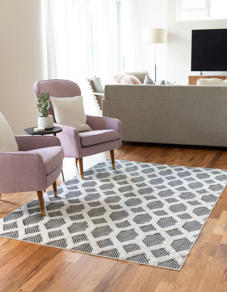 Unique Loom Sabrina Soto Casa Havana Area Rug, Black, 5' 3 X 8' 0 Rectangular