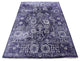 Medium Purple Transitional Tabriz Wool and Silk Hand Knotted Rug 4'10"x6'8"