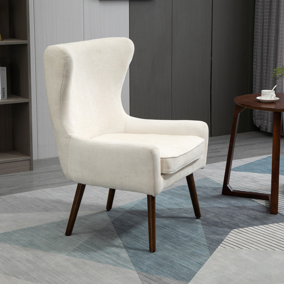 Claudie Wing Back Accent Chair, Beige