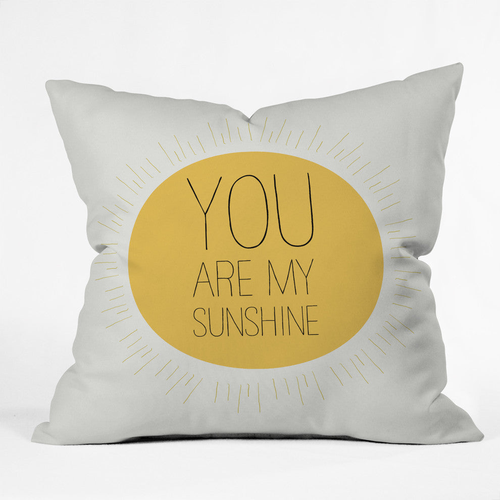 Allyson Johnson You Really Are My Sunshine Outdoor Throw Pillow, 20x20x6