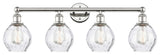 Waverly 4-Light 33" Bath Vanity Light, Polished Nickel Finish, Clear Shade