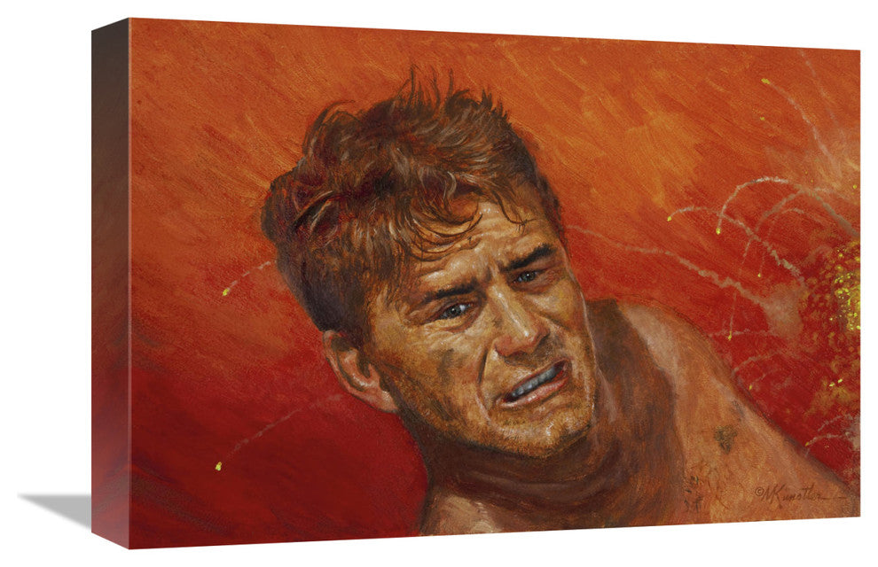 "Escaping the Inferno" Stretched Canvas Giclee by Mort Kunstler, 18x12"