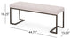 Gladys Modern Fabric Bench, Beige