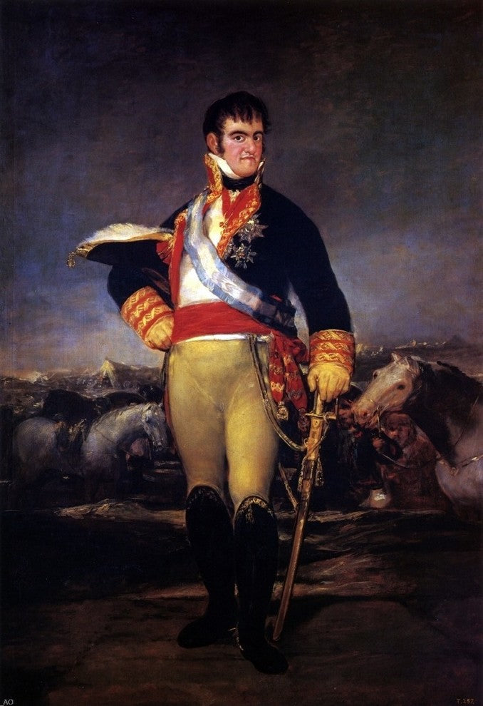 Francisco Jose de Goya Y Lucientes Fernando VII in an Encampment Wrapped Canvas