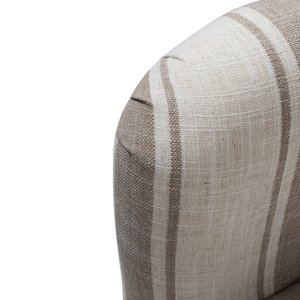 Stripe Armchair Set of 2, Tan
