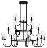Quoizel VSC5048 Viscount 18 Light 48"W Taper Candle Style - Matte Black