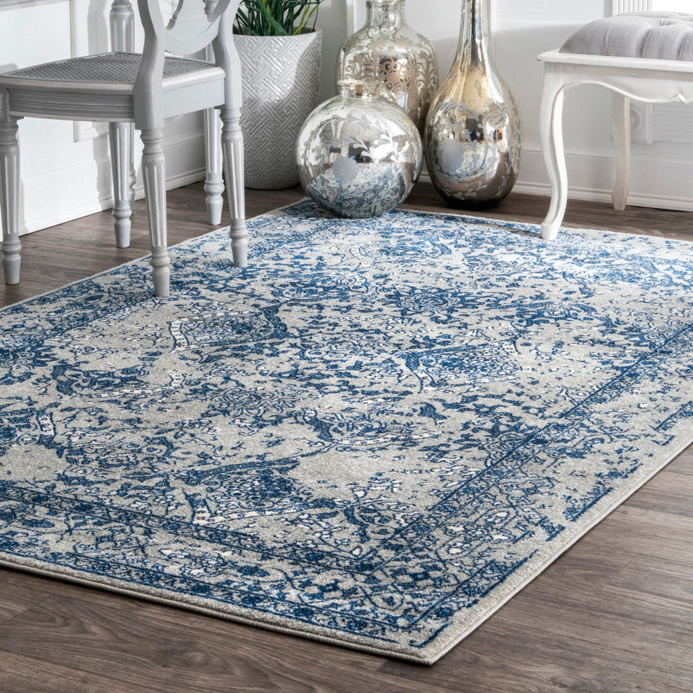 Nuloom Vintage Odell Traditional Transitional Area Rug, Brown 6'7"x9'