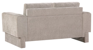 Madeline Chenille Fabric Upholstered Chair, Beige, Loveseat