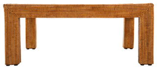 La Jolla Rattan Square Coffee Table, Honey Brown