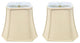 Royal Designs Square Cut Corner Bell Lamp Shade, Beige, 9"x16"x13", Set of 2