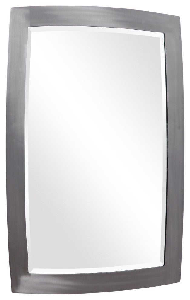 Uttermost Haskill Iron Glass and MDF Wood Mirror in Brushed Nickel