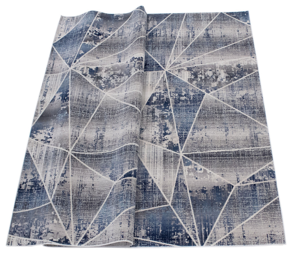 Noori Rug Low-Pile Lyman Grey/Blue Rug