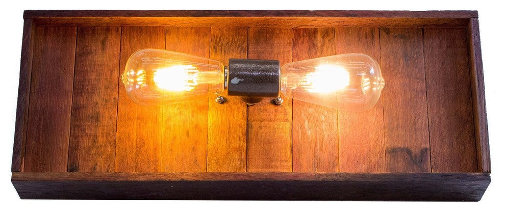 Wine Barrel Vanity Light - Gemius - Made from reclaimed CA wine tanks
