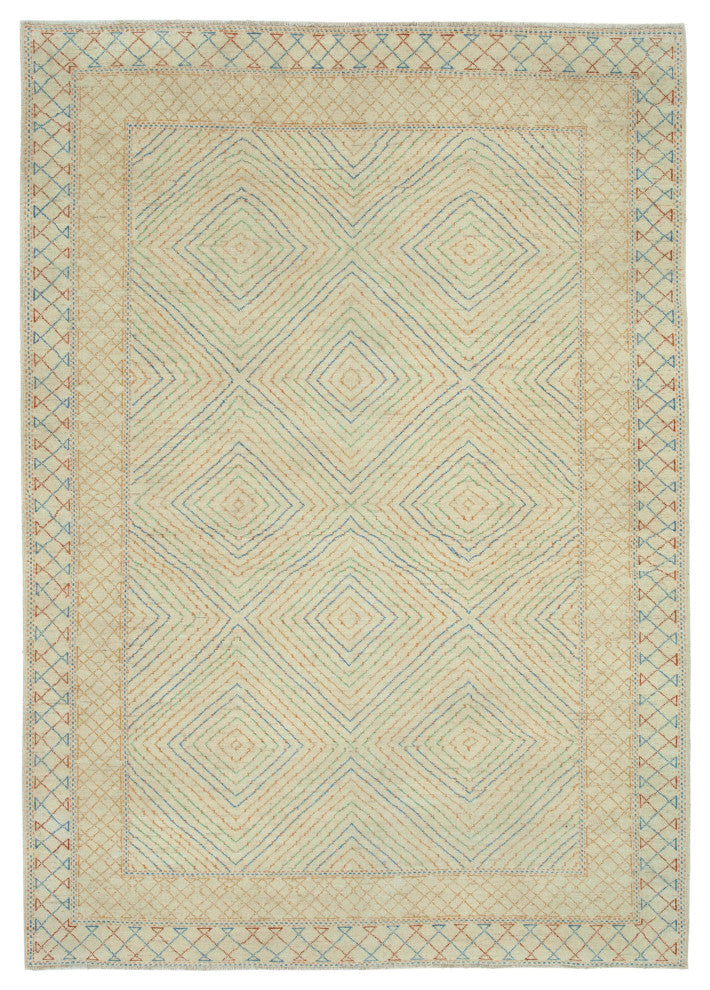 Rug N Carpet - Handmade Oriental 6' 2" x 8' 9" One-of-a-Kind Oushak Area Rug