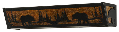 24"W Bear At Lake Vanity Light