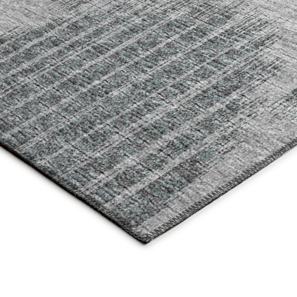 Indoor/Outdoor Sedona SN13 Pewter Machine Washable 8' x 8' Round Rug