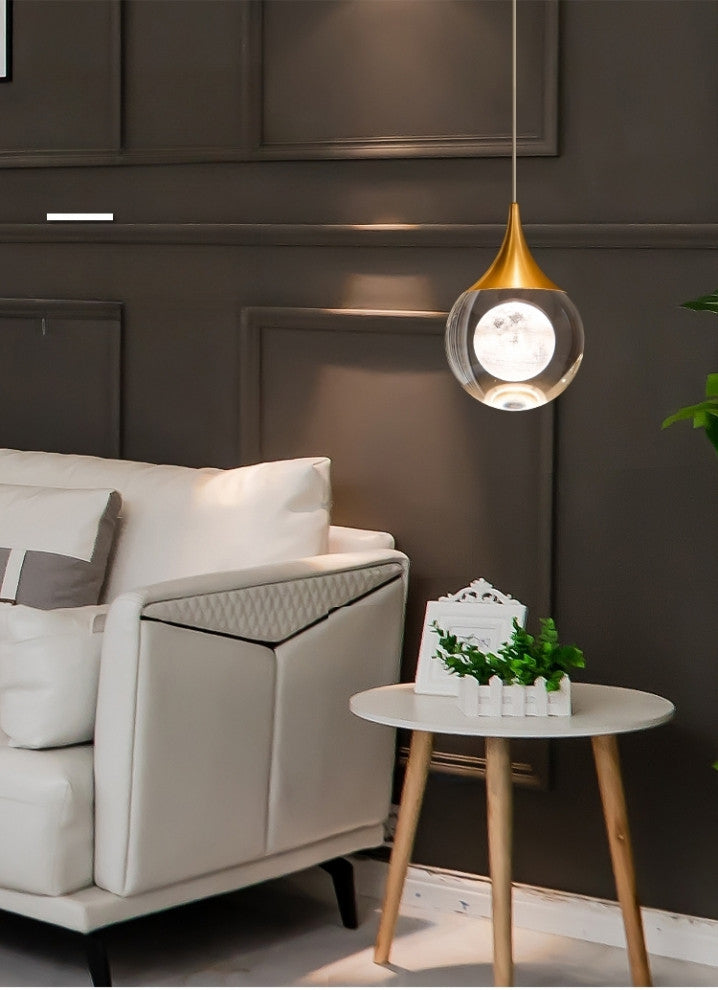 MIRODEMIÂ® Pigna | Modern Crystal LED Chandelier with Hanging Balls, 6 Lights