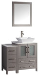Vanity Art Bathroom Vanity Set With Sink, Gray, 36", Standard Mirror