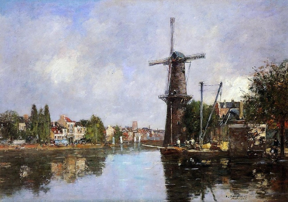 Eugene-Louis Boudin View of Rotterdam, 18"x27" Gallery Wrapped Canvas Print