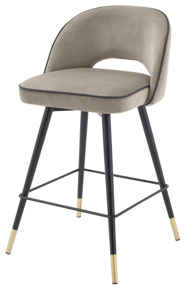 Greige Swivel Counter Stool Set of 2 | Eichholtz Cliff
